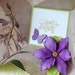Folded Pinwheel BIRTHDAY Card in purple and green
