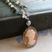 Antique Sterling Shell Cameo Necklace and Vintage MOP Rosary Beads