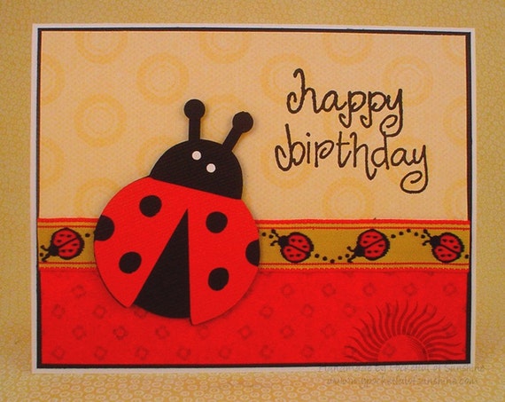 LADYBUG BIRTHDAY WISHES Happy Birthday Card