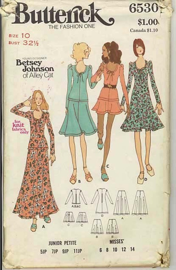 Vintage Betsey Johnson For Alley Cat Sewing Pattern