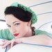 Hair Snood in Mint Green Crocheted from Vintage 1940's Design Retro Pinup