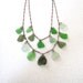 Double Sea Glass Necklace in Green