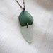 Sea-Glass Necklace Forest-Green Soft Green 21" Oxidized Copper Chain