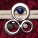 Handmade Japanese Obidome Scarf Clip Obi Silver Plated Ring Gem Stone Cabochon Jewellery for wearing with a Japanese Obijime and Kimono