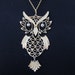 Vintage 70s Sage Owl Necklace