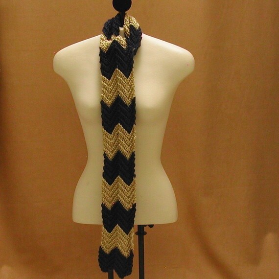 Crochet Pattern Zig Zag Stripe Scarf Instructions pdf