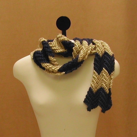 Crochet Pattern Zig Zag Stripe Scarf Instructions Pdf 7484