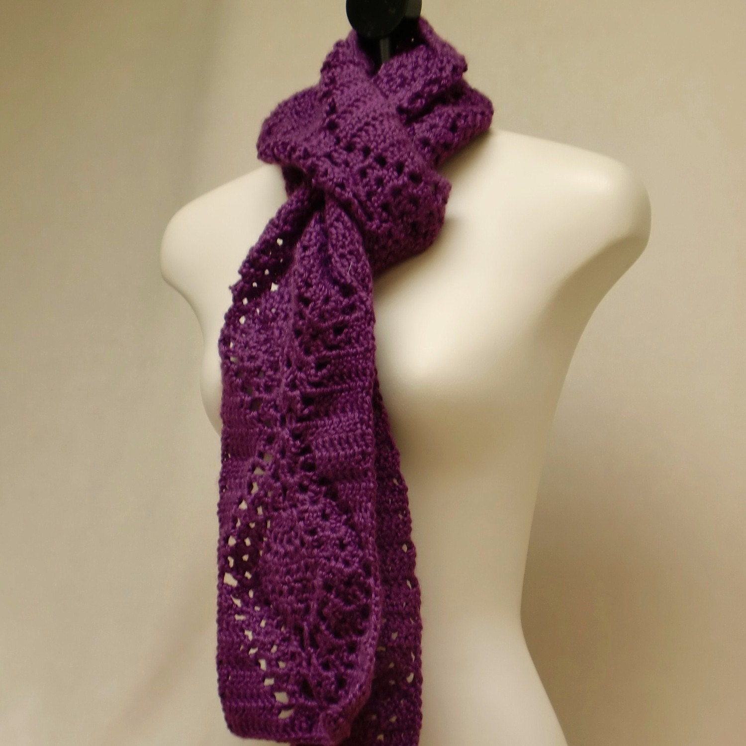 Easy Crochet Scarf Pattern Pineapple Lace Crochet Neck