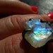 LUA. raw rainbow moonstone druzy Ring by Beijo Flor