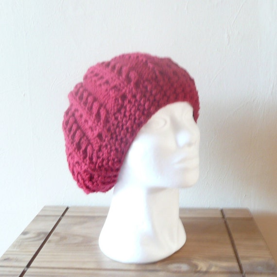 Knitting PATTERN SLOUCHY HAT Edale Slouch Hat Beanie - Instant Digital Downlo...
