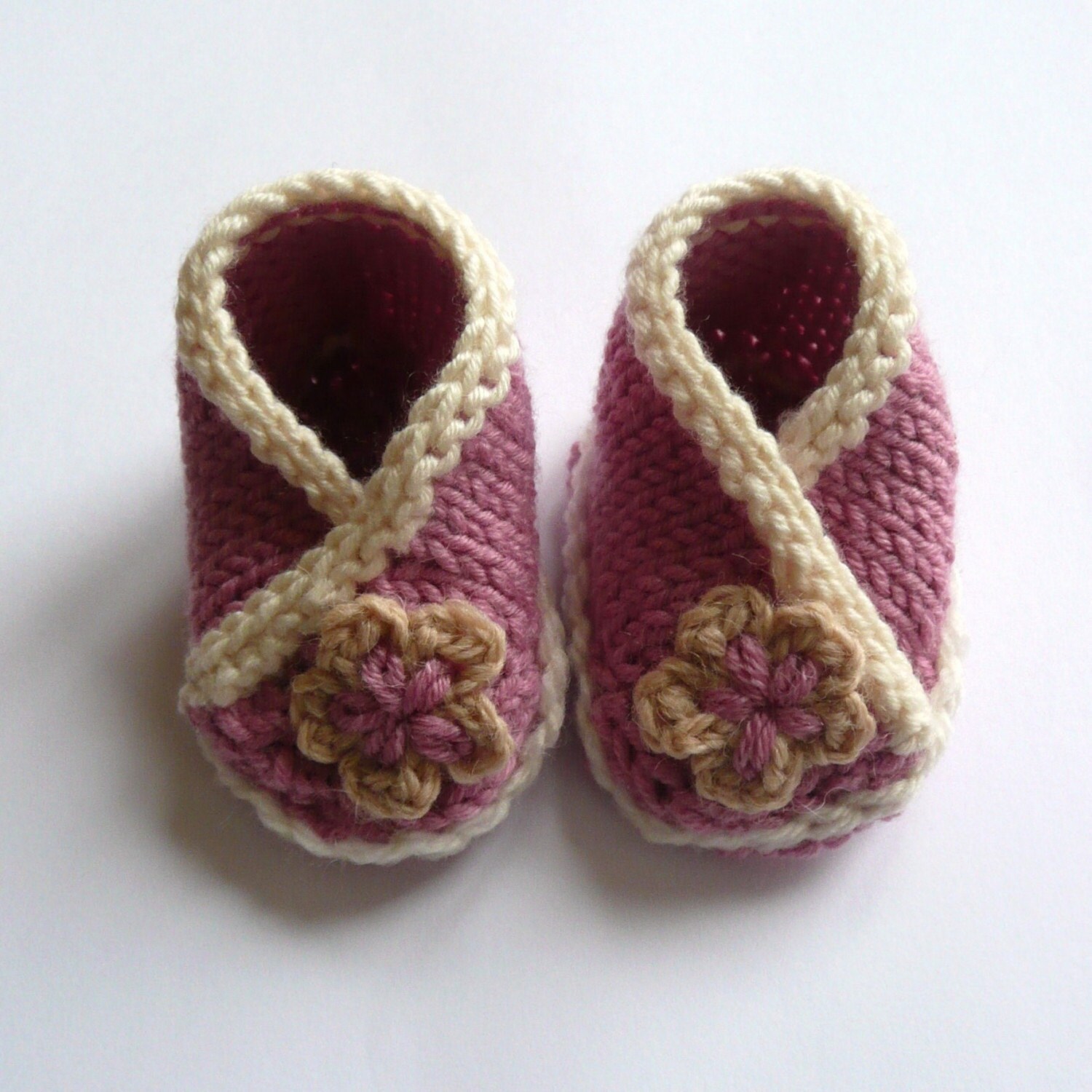 Baby Booties KNITTING PATTERN Baby Crossover Shoes INSTANT