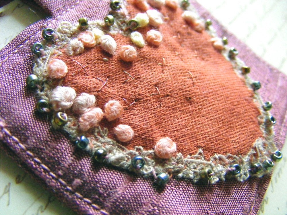 Textile Jewelry Fabric Necklace Pendant