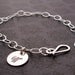 Personalized Bracelet - Bridesmaid Jewelry - Initial Charm Bracelet in Sterling Silver - Engraved, Hand Stamped Mother's Initial Bracelet