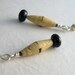 Recycled Paper Bead Earrings, Black Onyx, Upcycled in Uganda