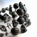Black Lava Bracelet, Snowflake Obsidian Wire Wrapped Cuff, Volcano Geek