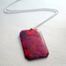 Red Paua Abalone Necklace, Crimson Sea Shell Pendant