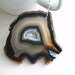 Large Black Agate Necklace, Druzy Geode Centre, Unique Jewelry