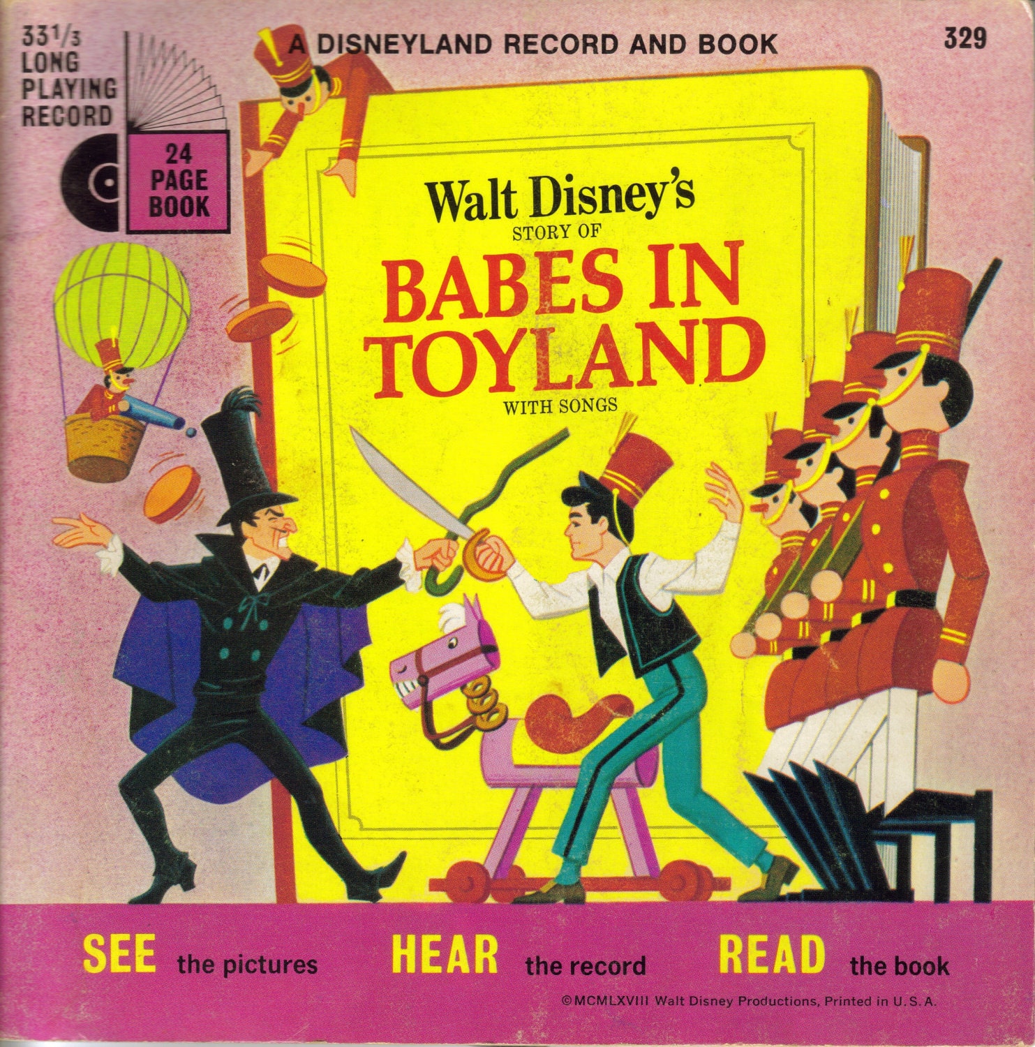 Walt Disney's Babes In Toyland Book And Long Playing