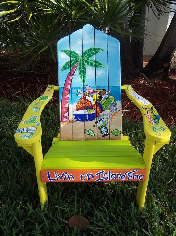  Parrot Island Time Beach Cooler Margaritaville Style Adirondack Chair