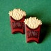 Miniature Box of French Fries Earrings - Fries to go with that Shake