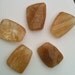 5 Large Rutilated Gold Quartz Faceted Nuggets
