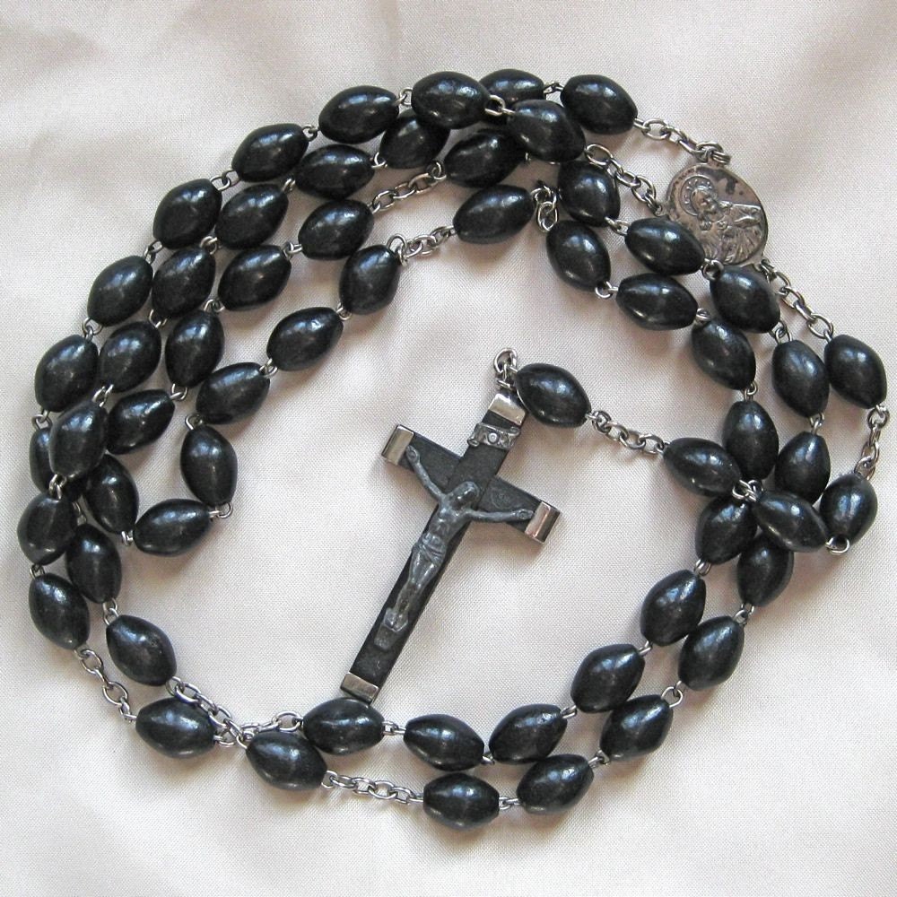 Vintage Large Black Nun S Rosary