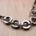 Leather Cord Necklace with Five Hexagon Hardware Nuts