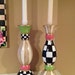 Hand Painted Candle Sticks Set of 2