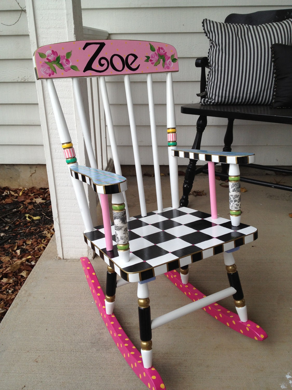 Whimsical Painted Furniture Whimsical painted rocking chair