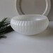 Vintage Ribbed and Swirled Milk Glass Planter