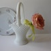 Vintage Westmoreland English Hobnail Milk Glass Basket Vase