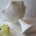 Vintage Large Milk Glass Grape Motif Compote