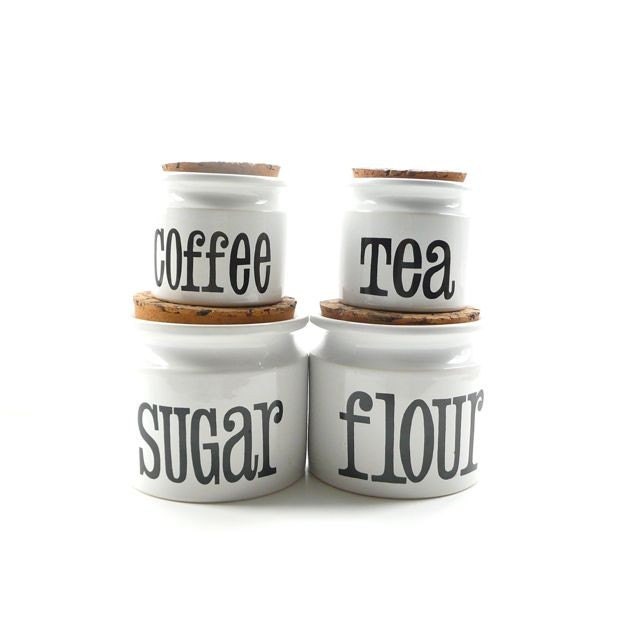 black ceramic kitchen canisters set of four ceramic canisters with black by foundvintagestyle black ceramic kitchen canisters set of four ceramic canisters with black by foundvintagestyle