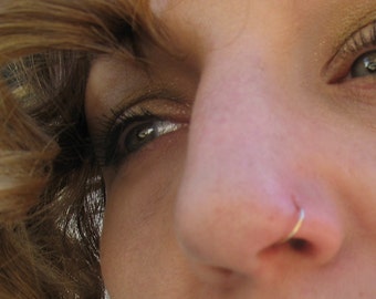 Super Thin Gold Nose Rings - 26 Gauge, 24 Gauge, Super Thin Nose Ring, Thin Gold Nose Jewelry, Super Thin Nose Ring, Thin Gold Nose Ring