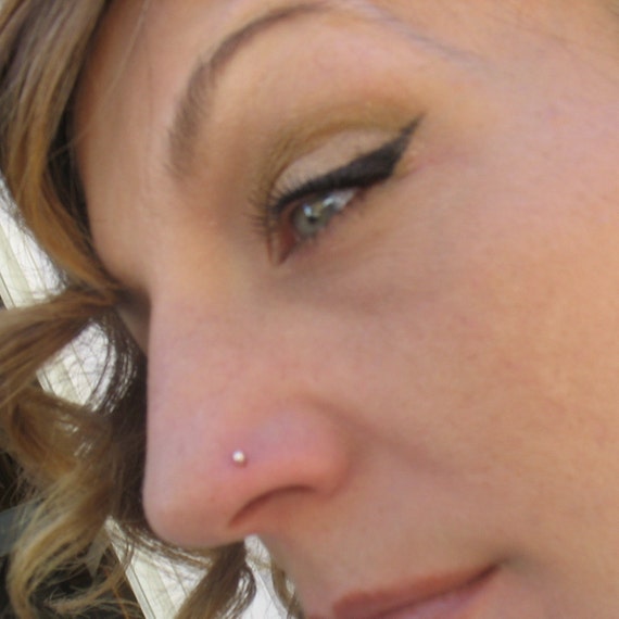 Silver Ball Nose Stud Minimal Nose Stud Silver Nose Stud