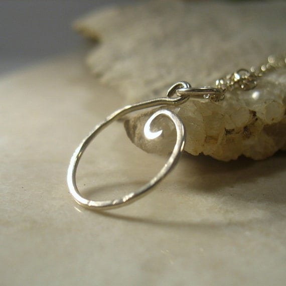 Charm Holder Necklace Sterling Silver Charm Necklace Charm