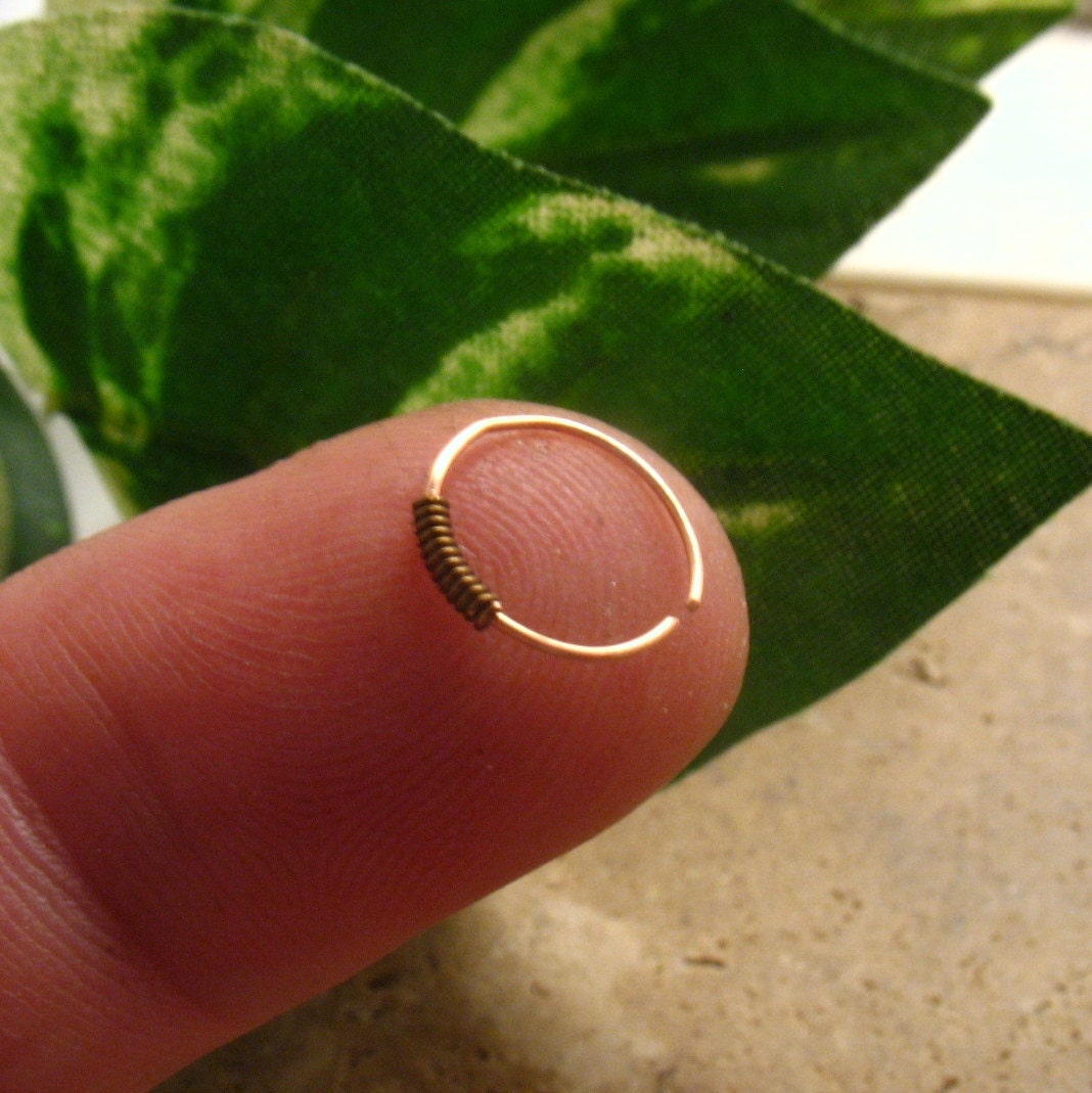 Nose Ring Copper Gunmetal Wrap Copper Nose Ring Gunmetal