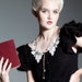 Lace Collar - Putting on Airs, Ecru with mint glass