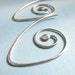 18 Gauge Argentium Sterling Silver Spiral Earrings: Modern Minimalism