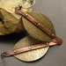 Large Mixed Metal Earrings - Copper, Brass And Sterling Silver Riveted Rustic Earrings - Modern Tribal Jewelry