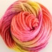 Hand Dyed Bulky Wool Roving Yarn - Apricot Rose