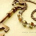 Skeleton key necklace, bottle opener necklace, steampunk skeleton key pendant, long statement necklace