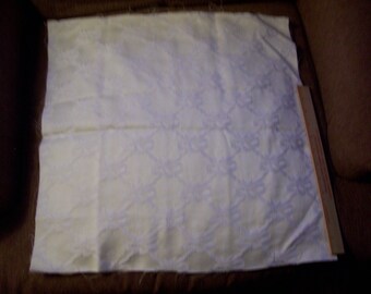 Set of 4 Vintage White upholstery fabric panels measuring 18" square
