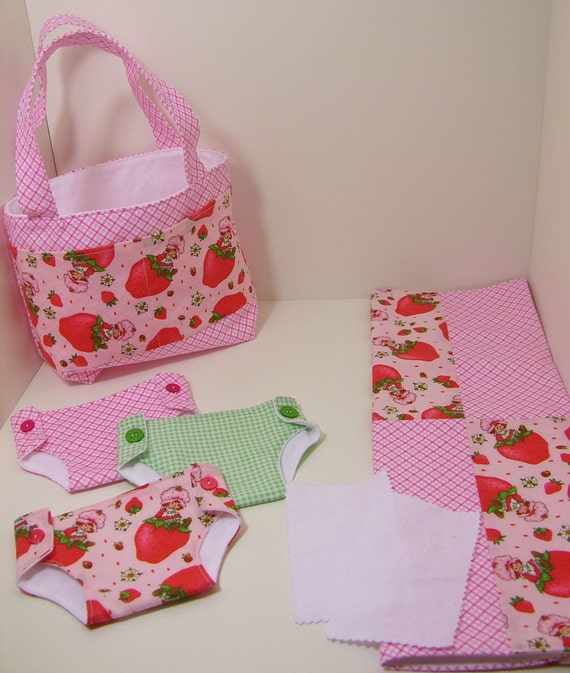 Bitty Baby Basics in Strawberry Shortcake Diaper Bag and
