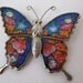 Blue Star Colorful Glitter Butterfly - vintage brooch