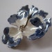 Iridescent Blue Pansy - vintage brooch