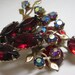Beautiful Red Aurora Floral - vintage brooch
