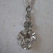 Rhinestones Necklace Clear Silver Pendant