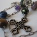 RESERVED for Julia Esther - Sterling Silver Stone Cross Necklace Vintage 925