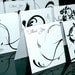 12 Thank You Scroll Mini Cards-Tags in Black and White
